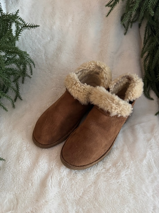 UGG Shoes - UGG Brown Suede Shearling-Lined Slippers